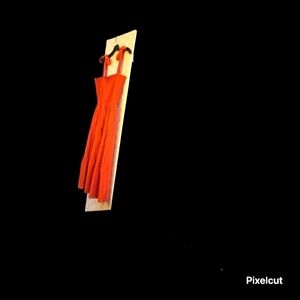 NWOT Q + A LOS ANGELES Eyelet Midi Length Empire Style Sundress